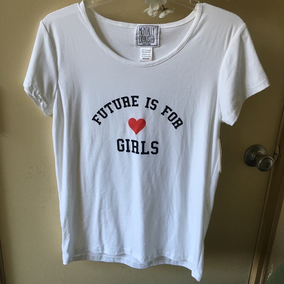 White M top tshirt future is ❤️ for girls shirt SOFT ! - Picture 4 of 7